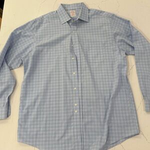 Men's Pre-owned BROOKS BROTHERS MADISON Longsleeve Noniron shirt - sz 16.5 - 35